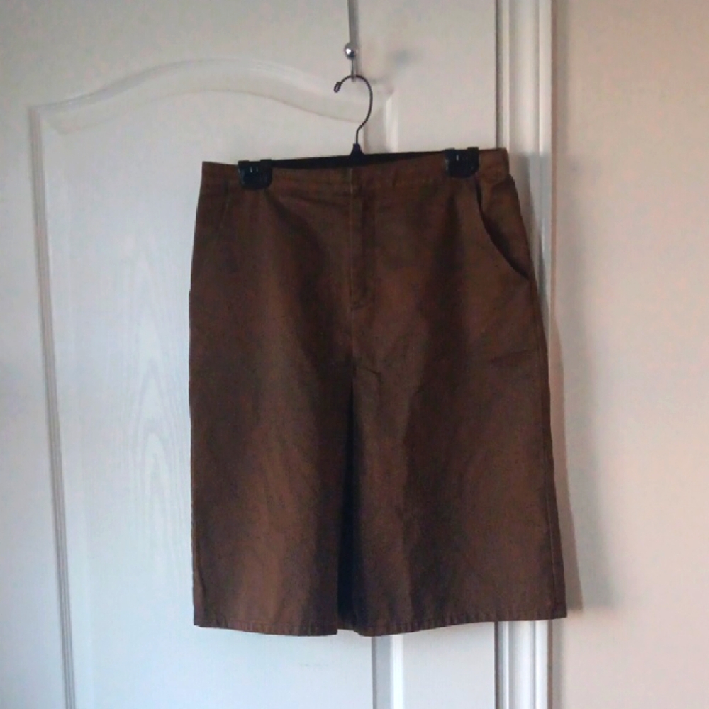 GAP Brown Flat Front Shirt Casual Style 100% COTTON